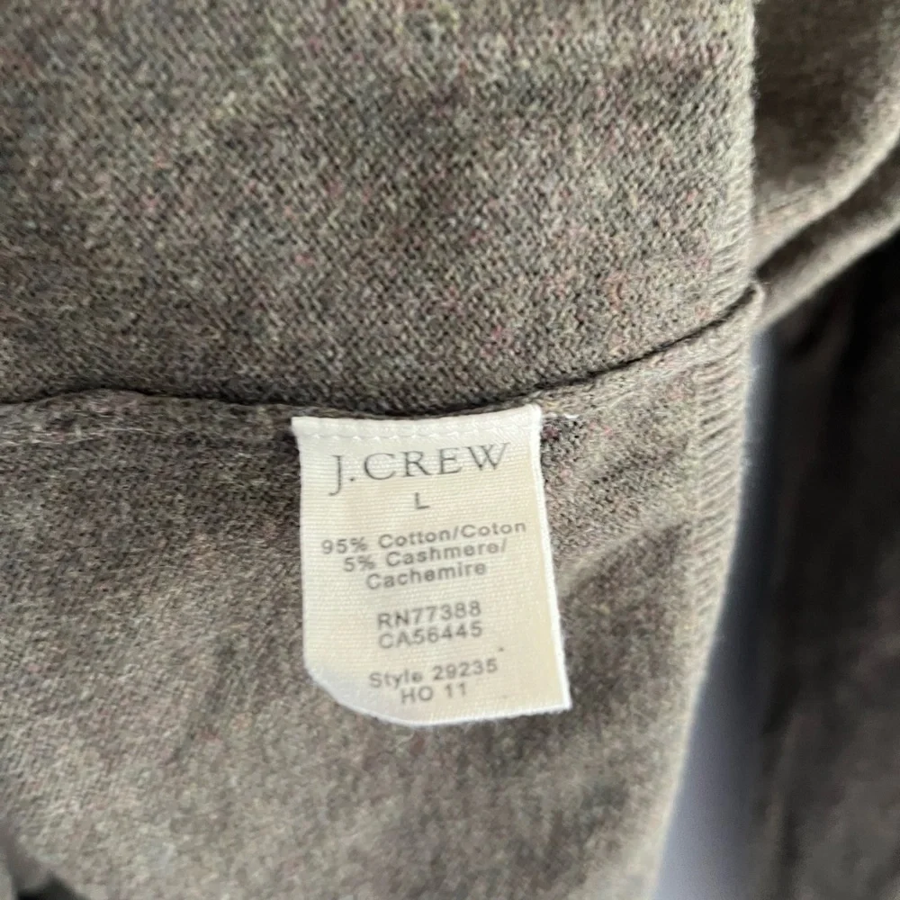 J.Crew Men’s V-neck Cozy Brown Knit Sweater size L